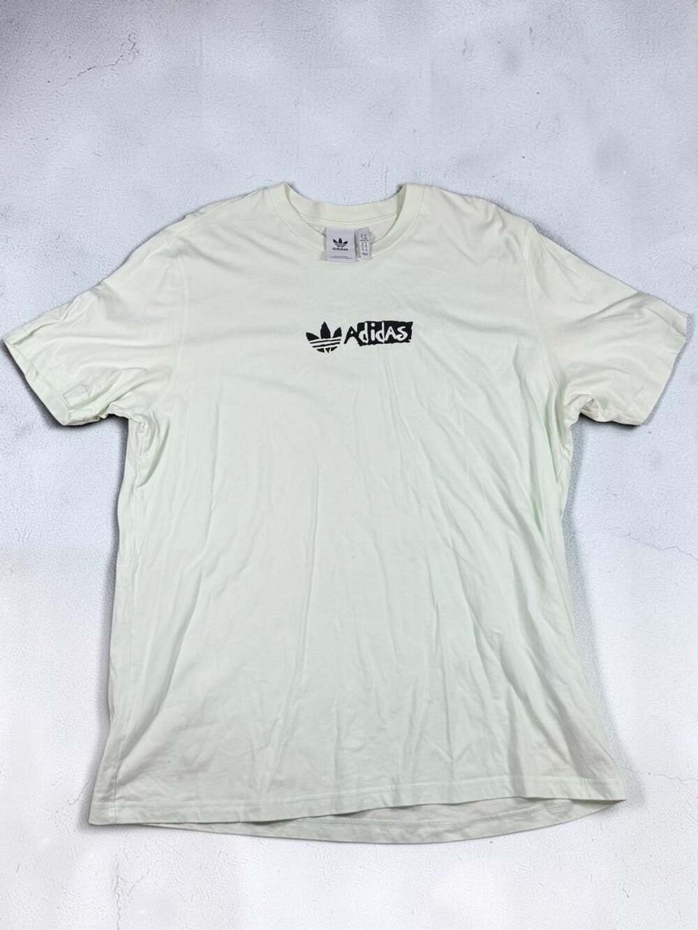 Adidas Originals Graphic T-Shirt Size XLOff White Peace Sign Tee